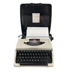 Vintage Sears Portable Metal Manual Typewriter 268.52000 w/Case | SHIPS SAME DAY